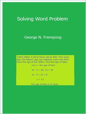cover image of Solving Word Problems